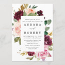 Search for burgundy and peach invitations Unique vintage gold leaf