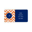 Search for orange chevron return address labels White