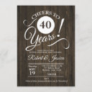 Search for rustic anniversary invitations Typography