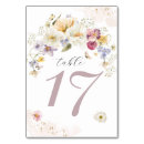 Search for bohemian floral wedding table cards Wildflower