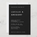 Recherche de inversé invitations Noir et blanc