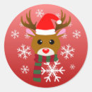 Search for red nose reindeer stickers Xmas