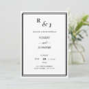 Search for black border invitations Initials or monogram