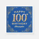 Search for 100th birthday napkins One hundred birthday