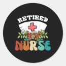 Recherche de prestation autocollants Infirmière à la retraite