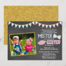 Search for twin sisters birthday invitations Boy and girl