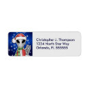 Search for alien return address labels Science fiction