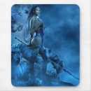 Recherche de lotus bleu tapis souris Blanc