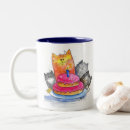 Search for funny cat birthday mugs Cake