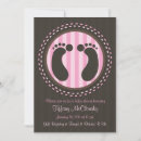 Search for foot print baby shower invitations For her