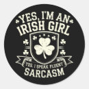 Search for irish girl stickers Shamrock