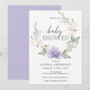 Recherche de purple baby shower invitations Aquarelle fleurie