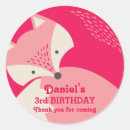 Search for pink fox stickers Baby shower