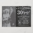 Search for 30th wedding anniversary invitations Black and white