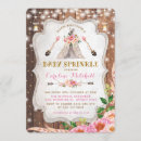 Search for teepee baby girl shower invitations Tipi