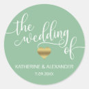 Search for sage green heart wedding stickers Gold