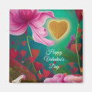 Recherche de coeur abstrait magnets Rose