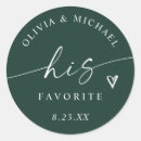 Search for emerald wedding stickers Modern