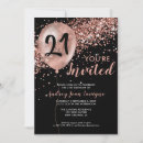 Search for rose gold balloons 21st birthday invitations Elegant