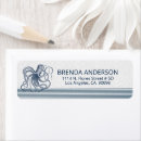 Search for navy blue damask return address labels White