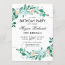 Search for peach and green birthday invitations Botanical