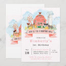 Search for barnyard 1st birthday invitations Watercolor