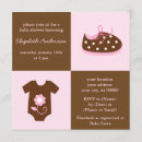 Recherche de chaussures de bébé invitations Rose