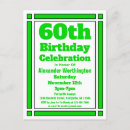 Recherche de 60th anniversaire invitations Vert