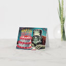 Recherche de monstre drôle vœux cartes Frankenstein