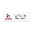 Search for retro wedding return address labels Bride