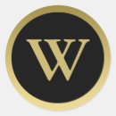 Search for initial w stickers Black