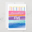 Search for candle birthday invitations Colourful