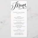 Search for fancy wedding menus Black and white