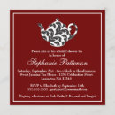 Search for red white damask invitations Bridal
