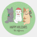 Search for kitten christmas stickers Kitty