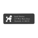 Search for miniature poodle return address labels Silhouette