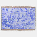 Search for toile blankets Blue and white