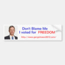 Search for dont blame me bumper stickers President