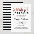 Search for white sweet 16 invitations Pink
