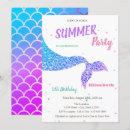 Search for mermaid scales birthday invitations Summer