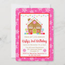 Search for gingerbread house birthday invitations Pink