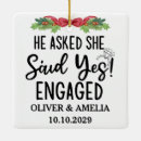 Search for she said yes ornaments First christmas
