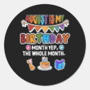 Search for birthday month stickers Party