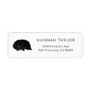 Search for hedgehog return address labels Rustic