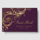 Search for purple wedding guest books Elegant