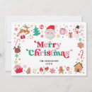 Search for retro santa christmas cards Merry and bright