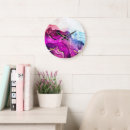 Search for pink marble clocks Marbled