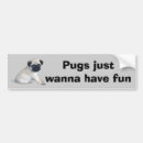 Search for pugs bumper stickers Animals