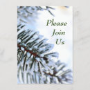 Search for pine branch invitations Snow