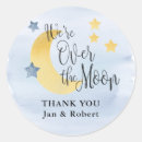 Search for watercolor moon stickers Over the moon